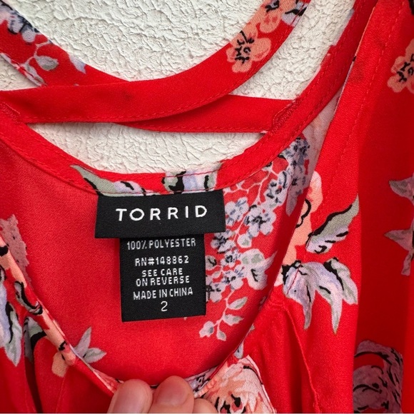 Torrid Floral Georgette Flowy Camisole Tank Size 2 - Picture 3 of 7